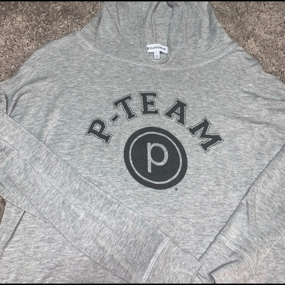 Pure Barre “P-Team” Cropped Hoodie